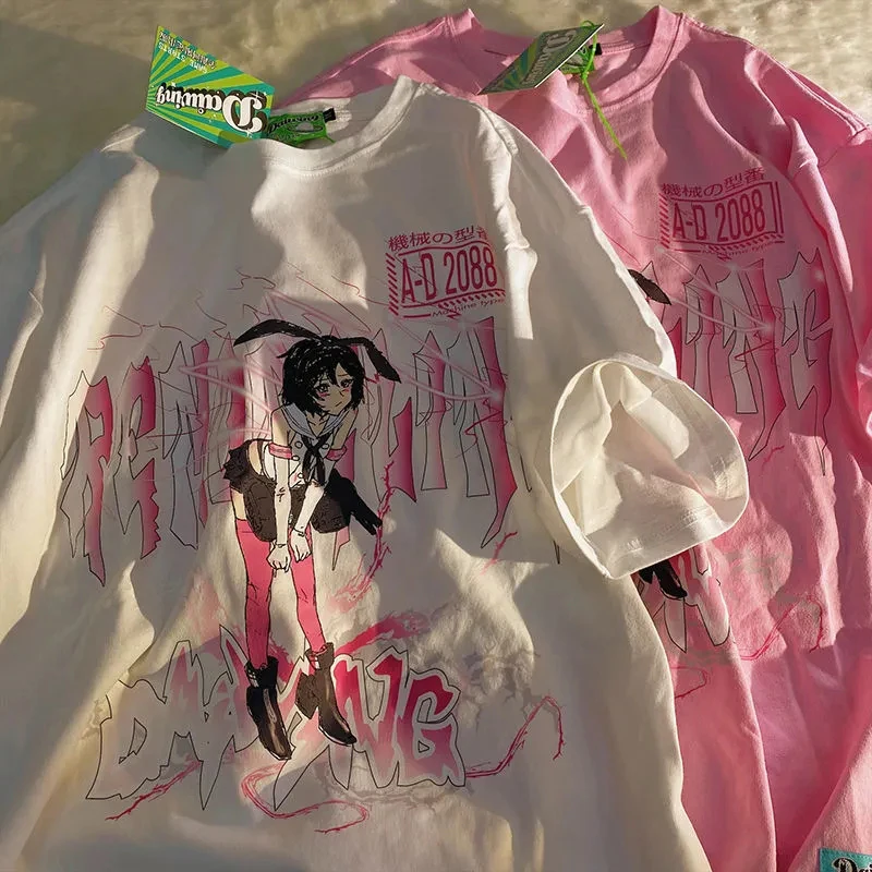 Japanese Streetwear E Girl Anime Tshirt Clothes With Graphic Top Harajuku Kawaii Summer Tops For Women 2021 T Shirt
Japanese Streetwear E Girl Anime Tshirt Clothes With Graphic Top Harajuku Kawaii Summer Tops For Women 2021 T Shirt