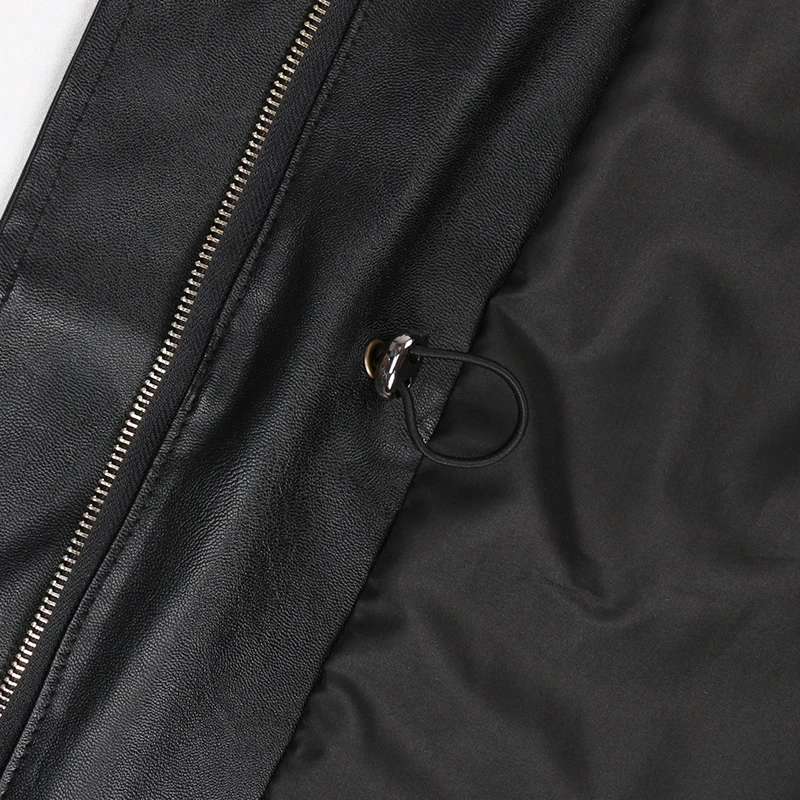 Lautaro Black leather jacket women Plus size hooded windbreaker women long sleeve zipper drawstring Faux leather jackets women
Lautaro Black leather jacket women Plus size hooded windbreaker women long sleeve zipper drawstring Faux leather jackets women
