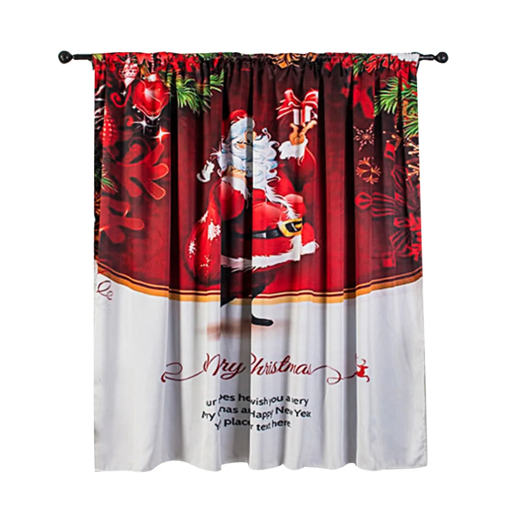 Xmas Window Curtains Santa Claus with Gift Painting Polyester Christmas Hanging Decoration Living Room Bedroom Blackout Curtain
Xmas Window Curtains Santa Claus with Gift Painting Polyester Christmas Hanging Decoration Living Room Bedroom Blackout Curtain
