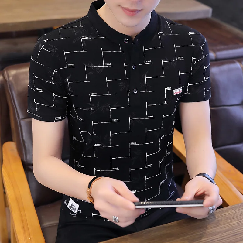 Cotton Short-sleeved T-shirt Men's 2021 Summer New Trendy Brand Half-sleeved POLO Shirt Men's White T Korean T-shirt Clothes
Cotton Short-sleeved T-shirt Men's 2021 Summer New Trendy Brand Half-sleeved POLO Shirt Men's White T Korean T-shirt Clothes
