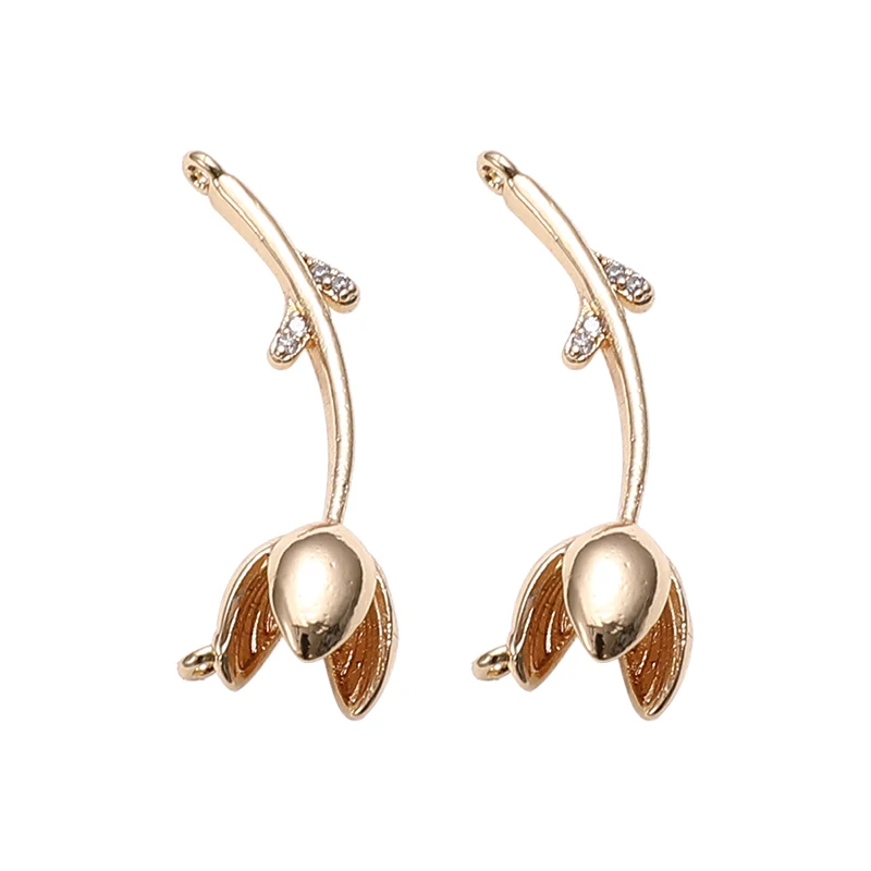 DIY jewelry copper plated genuine gold retro exquisite zircon thorn rose Pendant Earrings Necklace accessories materials 1pcs
DIY jewelry copper plated genuine gold retro exquisite zircon thorn rose Pendant Earrings Necklace accessories materials 1pcs