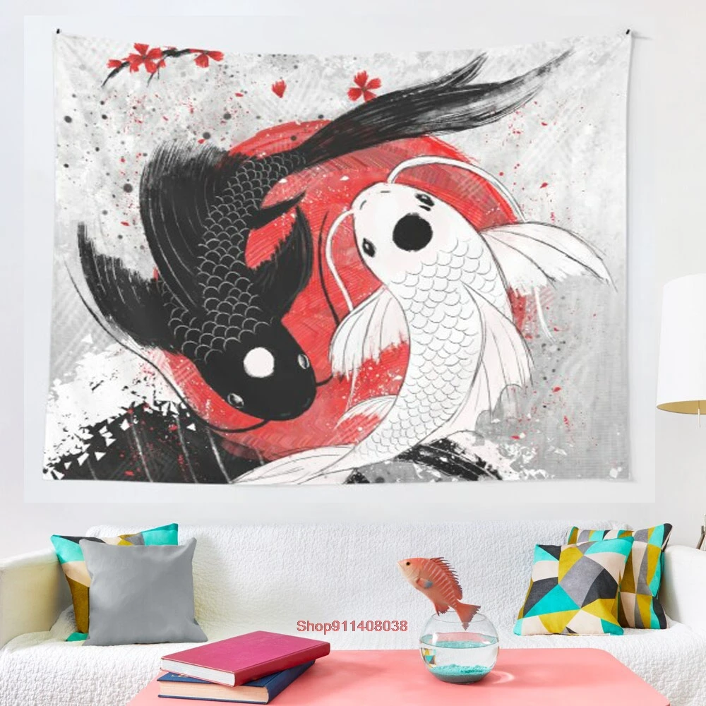 Гобелен Koi fish Yin Yang Гобелен Мандала настенный Богемный Цыганский психоделический гобелен
Гобелен Koi fish Yin Yang Гобелен Мандала настенный Богемный Цыганский психоделический гобелен