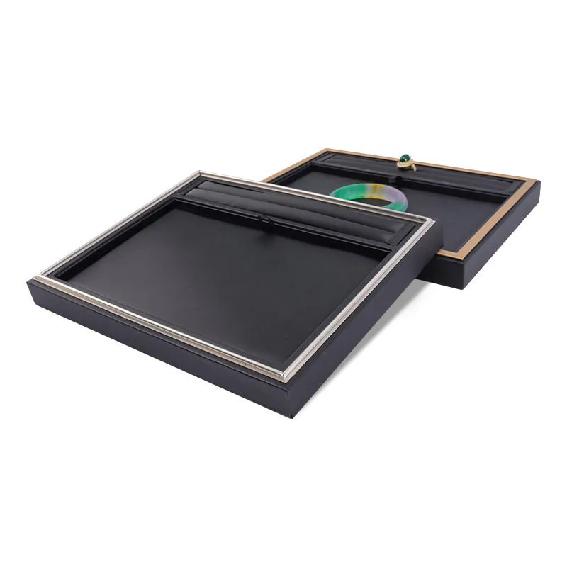 Classic Black PU Leather Jewelry Disply Tray For Bracelet Ring Earring Storage Box Watch Show Stand Pu And Metal Quality
Classic Black PU Leather Jewelry Disply Tray For Bracelet Ring Earring Storage Box Watch Show Stand Pu And Metal Quality