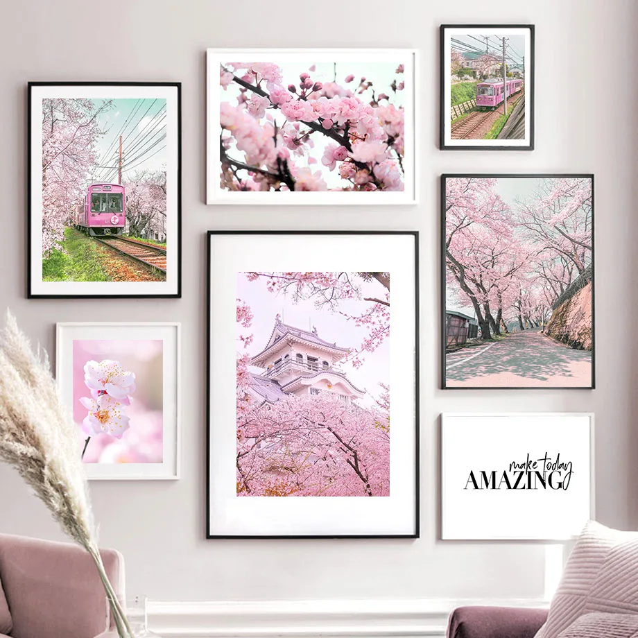 Pink Peach Blossom Train Building Quotes Wall Art Canvas Painting Nordic Posters And Prints Wall Pictures For Living Room Decor
Pink Peach Blossom Train Building Quotes Wall Art Canvas Painting Nordic Posters And Prints Wall Pictures For Living Room Decor