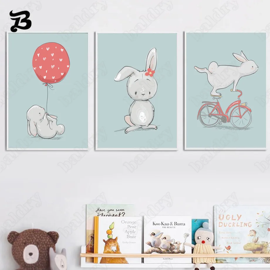 Canvas Painting Wall Art Cute Rabbit Riding Bicycle Balloon Carrot Cartoon Posters Prints Wall Pictures for Kids Baby Room Decor
Canvas Painting Wall Art Cute Rabbit Riding Bicycle Balloon Carrot Cartoon Posters Prints Wall Pictures for Kids Baby Room Decor