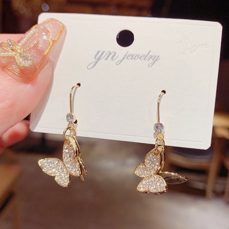 Korean Style Earring Butterfly Earrings with Shining Cubic Zirconia Women's 2021 Trend Accessories
Korean Style Earring Butterfly Earrings with Shining Cubic Zirconia Women's 2021 Trend Accessories