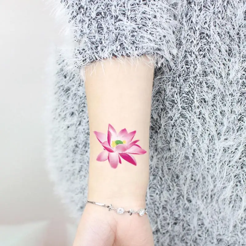 Fashion Colorful Tattoo Waterproof Stickers Beautiful Flowers Women New Temporary Black Sticker Body | Красота и здоровье
