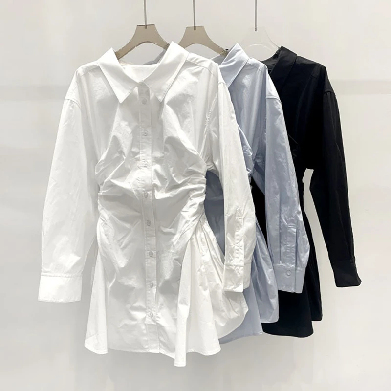 100% Cotton High Quality Women Spring Summer Fashion Vintage Elegant Temperament Was Thin Pleated Long-Sleeved Lapel Dress
100% Cotton High Quality Women Spring Summer Fashion Vintage Elegant Temperament Was Thin Pleated Long-Sleeved Lapel Dress
