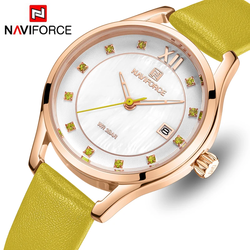 NAVIFORCE женские часы лучший бренд класса люкс Дамская мода кварцевые повседневные