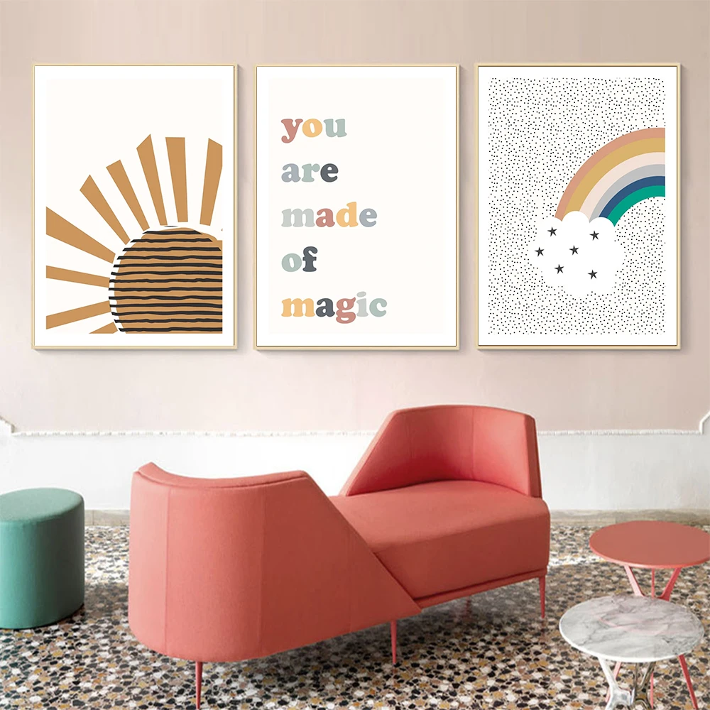 Lovely Rainbow Stars Art Print Poster And Prints English Letter Canvas Painting Wall Childlike Art Picture For Kid Bedroom Decor
Lovely Rainbow Stars Art Print Poster And Prints English Letter Canvas Painting Wall Childlike Art Picture For Kid Bedroom Decor