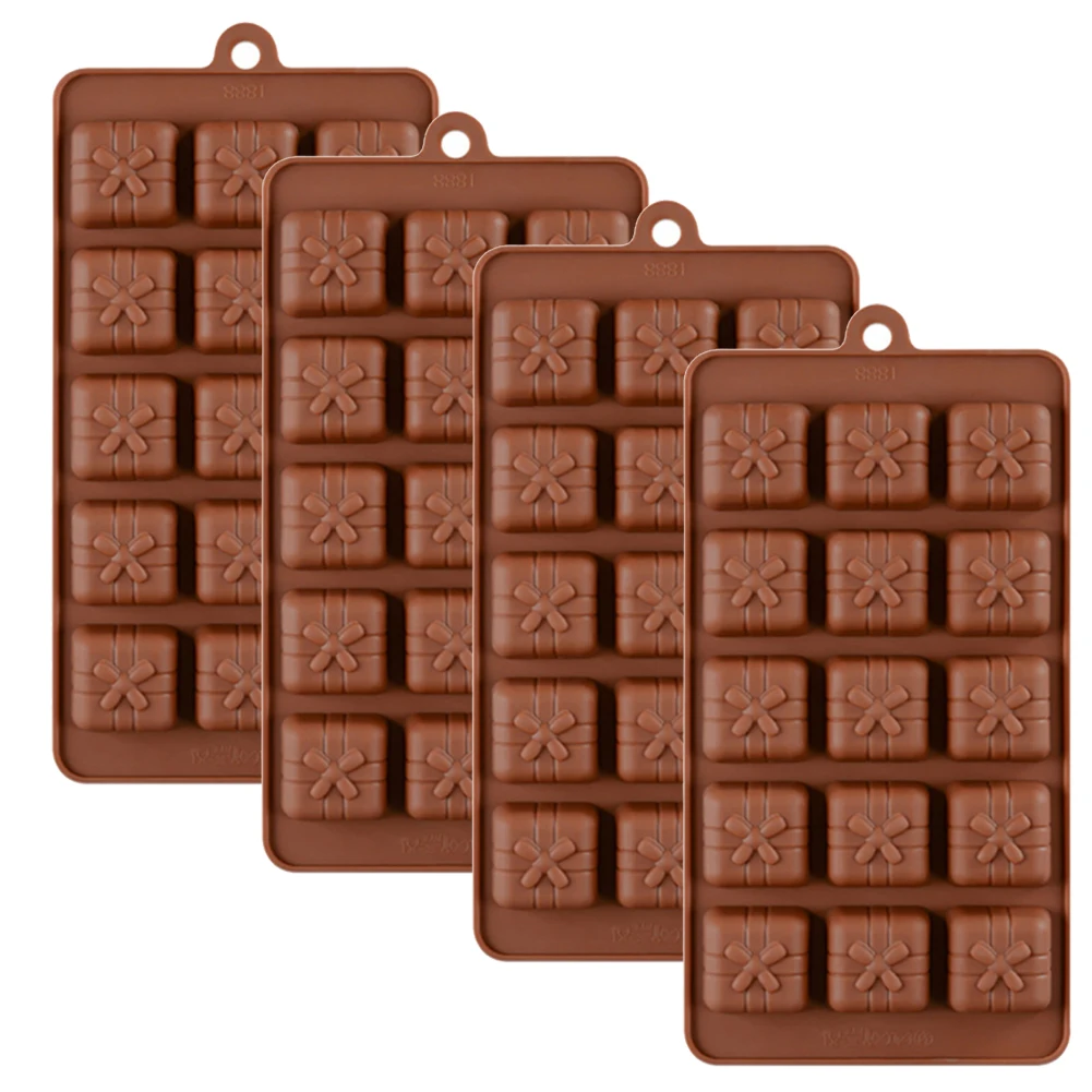 4PCS 3D Silicone Mold Chocolate Mold Fondant Candy Patisserie Bar Mould Christmas Gift Box Present Kitchen Baking Accessories
4PCS 3D Silicone Mold Chocolate Mold Fondant Candy Patisserie Bar Mould Christmas Gift Box Present Kitchen Baking Accessories