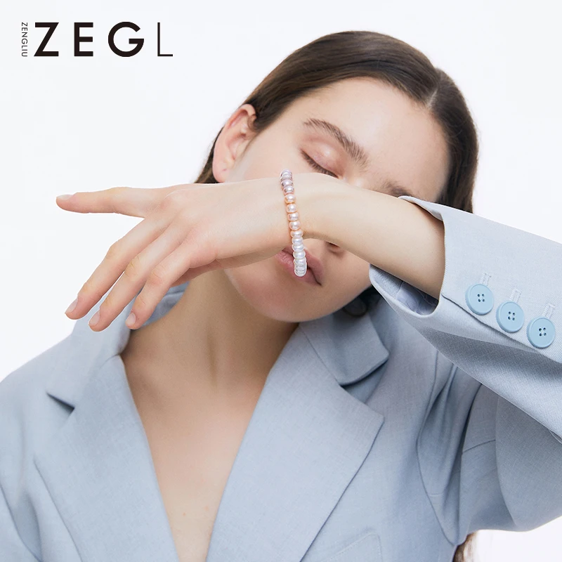 Браслет Zegl в японском стиле Женский градиентный браслет с пресноводным жемчугом