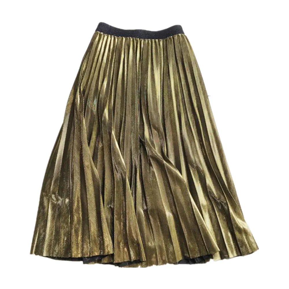Autumn Winter Women Metallic Long Skirts Vintage High Waist Stretchy Midi-Length Pleated Skirts
Autumn Winter Women Metallic Long Skirts Vintage High Waist Stretchy Midi-Length Pleated Skirts