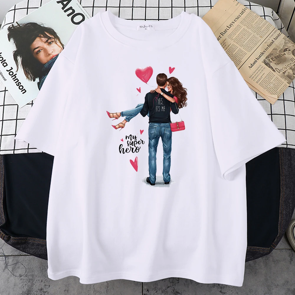 Happy Life Happy Husband Print Womens Tshirt Simple Loose T Shirt Vintage Oversize Tee Clothing Street Oversized Women's Tshirts 
Happy Life Happy Husband Print Womens Tshirt Simple Loose T Shirt Vintage Oversize Tee Clothing Street Oversized Women's Tshirts
