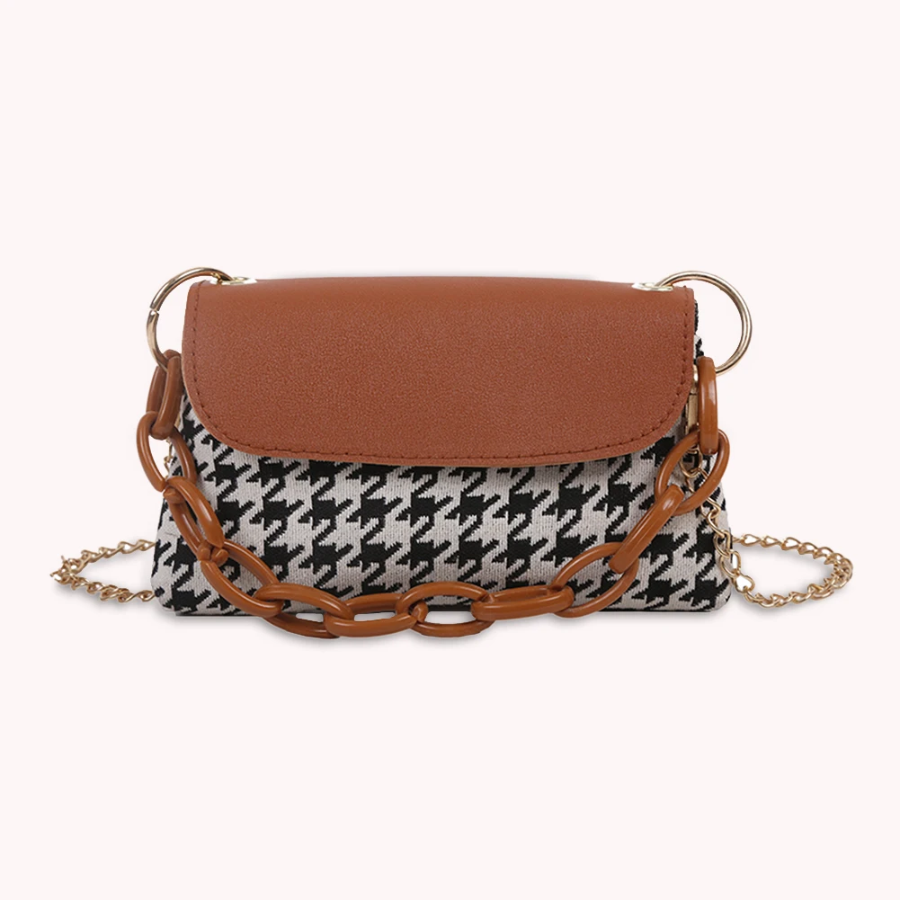 Fashion Exquisite Shopping Bag Women Retro Houndstooth Pattern Crossbody Bag Small Flip Handbag Shoulder Bags
Fashion Exquisite Shopping Bag Women Retro Houndstooth Pattern Crossbody Bag Small Flip Handbag Shoulder Bags