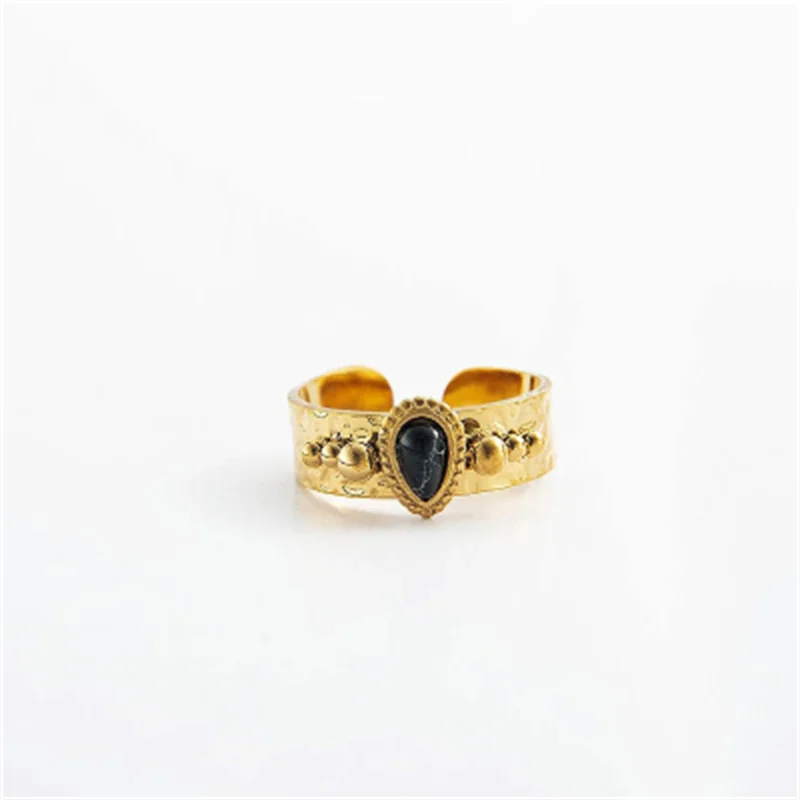 2021 New Natural Stone Rings For Women Adjustable Stainless Steel Gold Beaded Geometric Finger Rings Vintage Jewelry Wholesale
2021 New Natural Stone Rings For Women Adjustable Stainless Steel Gold Beaded Geometric Finger Rings Vintage Jewelry Wholesale