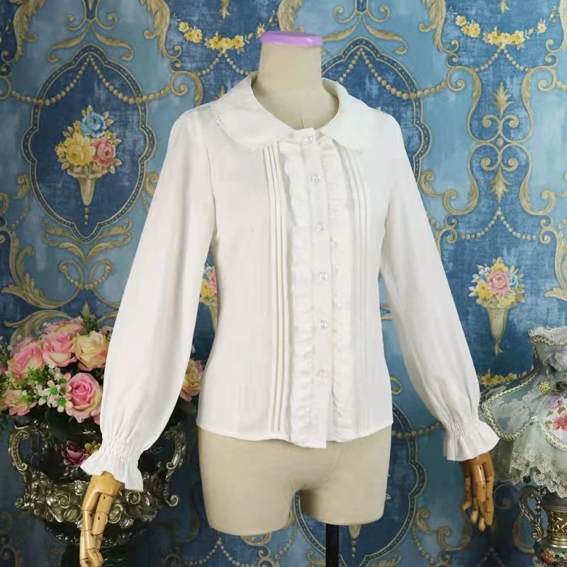 F0005Lolita Dress doll neck long sleeve inner shirt soft girl Long Sleeve Chiffon Top blouse
F0005Lolita Dress doll neck long sleeve inner shirt soft girl Long Sleeve Chiffon Top blouse