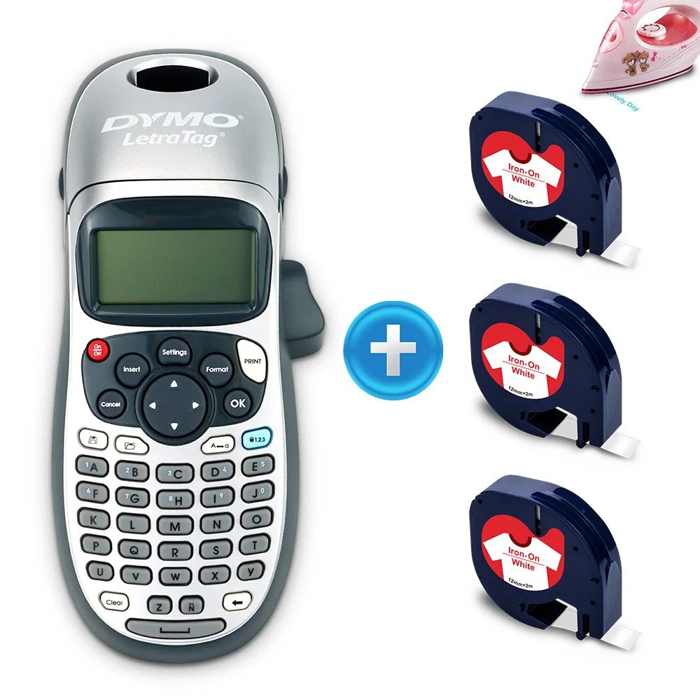 Dymo LT-100H Portable Printer Dymo Labeller LT-10H Labeling Machine with 3PK 18777 Fabric Iron on Clothes Label Tape LT Sticker
Dymo LT-100H Portable Printer Dymo Labeller LT-10H Labeling Machine with 3PK 18777 Fabric Iron on Clothes Label Tape LT Sticker