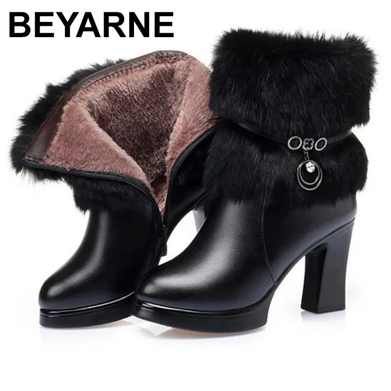 BEYARNEWomen Winter Boots 2021 New Round Toe Fashion Women's Fashion Boots Natural Wool Lining Rabbit Fur Women Ankle Boots
BEYARNEWomen Winter Boots 2021 New Round Toe Fashion Women's Fashion Boots Natural Wool Lining Rabbit Fur Women Ankle Boots