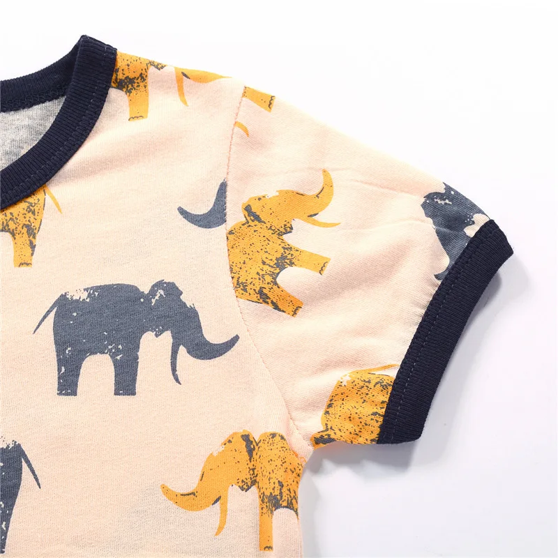 BINIDUCKLING Summer Toddler Boys Clothes Set Cartoon Elephant Printed Cotton T-shirt Shorts Child Kids Outfits Clothing
BINIDUCKLING Summer Toddler Boys Clothes Set Cartoon Elephant Printed Cotton T-shirt Shorts Child Kids Outfits Clothing