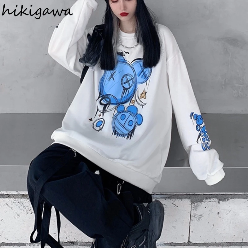 Hikigawa Women's Clothing Plus Size Hoodies Korean Fashion Sweatshirts Cartoon Print Japan Casual Tops 2021 Spring Pullovers
Hikigawa Women's Clothing Plus Size Hoodies Korean Fashion Sweatshirts Cartoon Print Japan Casual Tops 2021 Spring Pullovers