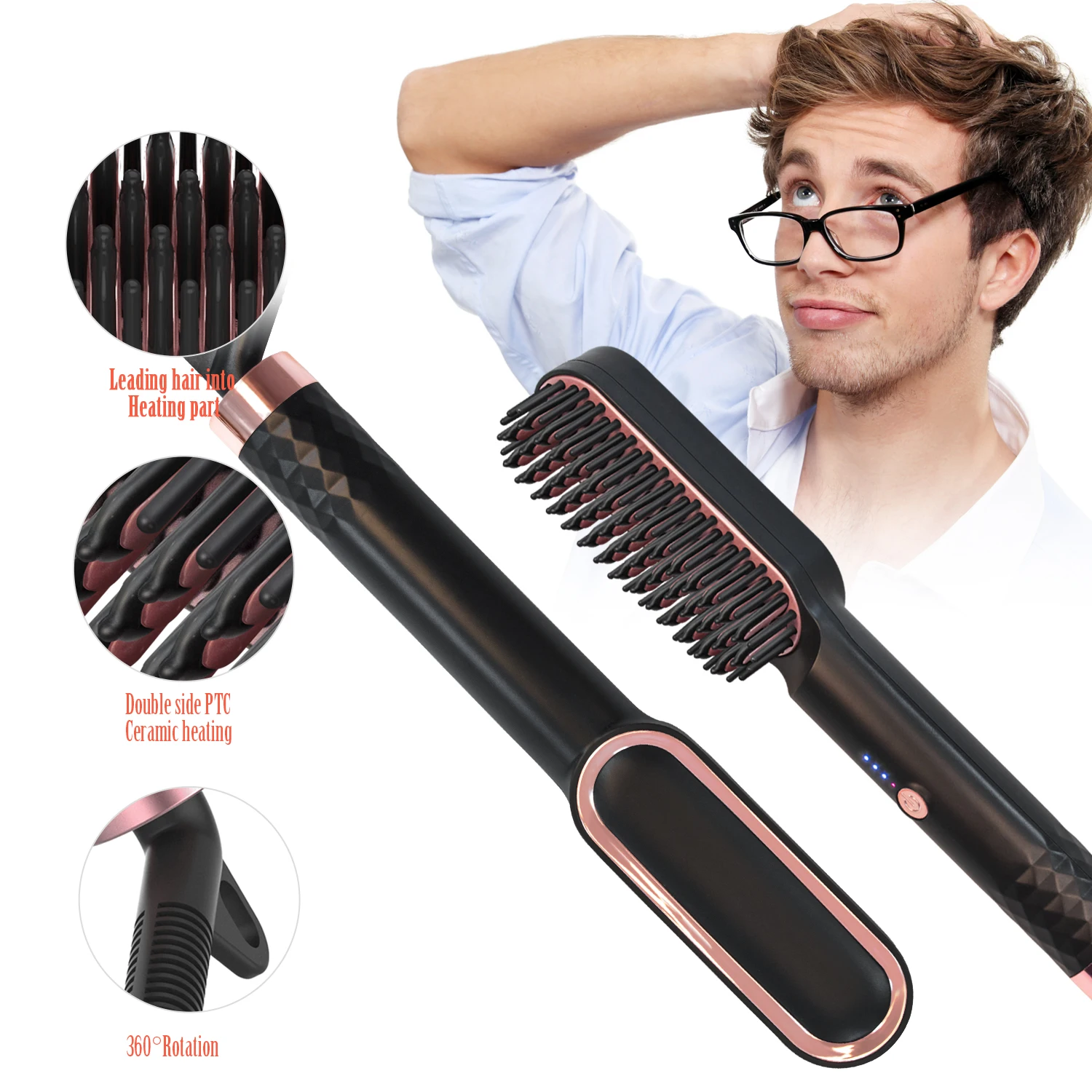 Hair Straightener Brush Hot Comb Electric Heating Comb Hair Iron Straightening Brush Ceramic Hair Curler Men Beard Straightener
Hair Straightener Brush Hot Comb Electric Heating Comb Hair Iron Straightening Brush Ceramic Hair Curler Men Beard Straightener