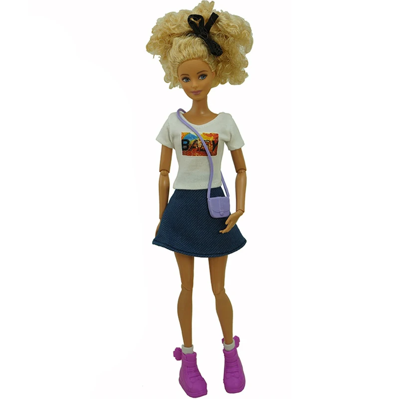 1/6 BJD Clothes For Barbie Doll Clothes Blue Shirt Tops Skirt Bag Socks Shoes Outfit Costume 11.5" Dolls Accessory Kids Toy Gift
1/6 BJD Clothes For Barbie Doll Clothes Blue Shirt Tops Skirt Bag Socks Shoes Outfit Costume 11.5" Dolls Accessory Kids Toy Gift