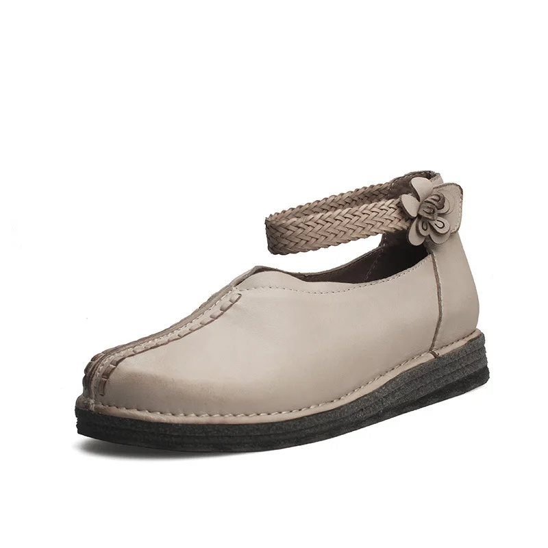 2019 Handmade Leather Women's Shoes Soft Soles Belt Buckle Casual Ladies Shoes Low Heels Ankle Strap Pumps
2019 Handmade Leather Women's Shoes Soft Soles Belt Buckle Casual Ladies Shoes Low Heels Ankle Strap Pumps