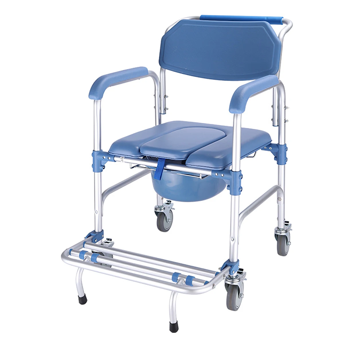 3 in 1 Commode Wheelchair Bedside Toilet & Shower Seat Bathroom Rolling Chair Aluminum Alloy Wheelchair Waterproof Comfortable
3 in 1 Commode Wheelchair Bedside Toilet & Shower Seat Bathroom Rolling Chair Aluminum Alloy Wheelchair Waterproof Comfortable