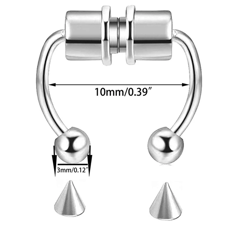 1 Set Magnetic Septum Nose Ring Horseshoe Fake Nose Ring Hoop Reusable Nose Ring Hoop Non-Piercing 316L Stainless Steel P9JE
1 Set Magnetic Septum Nose Ring Horseshoe Fake Nose Ring Hoop Reusable Nose Ring Hoop Non-Piercing 316L Stainless Steel P9JE