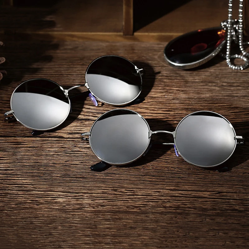 

Comfortable Metal Frame Round Shape Eyewear Revo Coating Processing Relieve Fatigue UV Protection Sunglasses