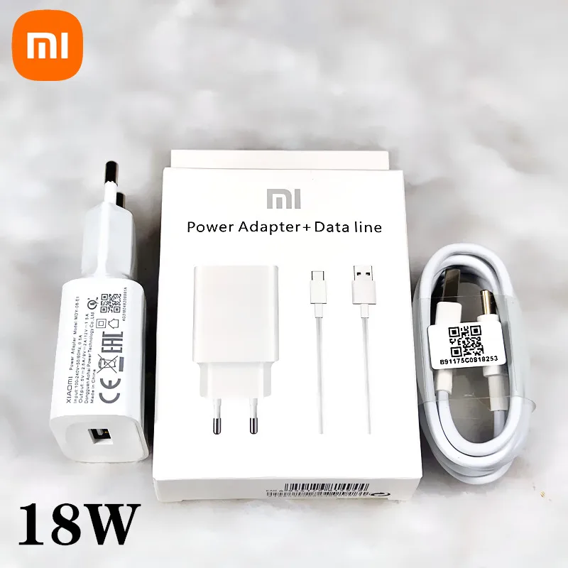 

Xiaomi fast charger 18W QC3.0 Power Adapter USB Type C cable For Redmi note 7 8 pro Mix 2s Mi 6 6X 8 A2 A1 8 max3 mi 8 lite