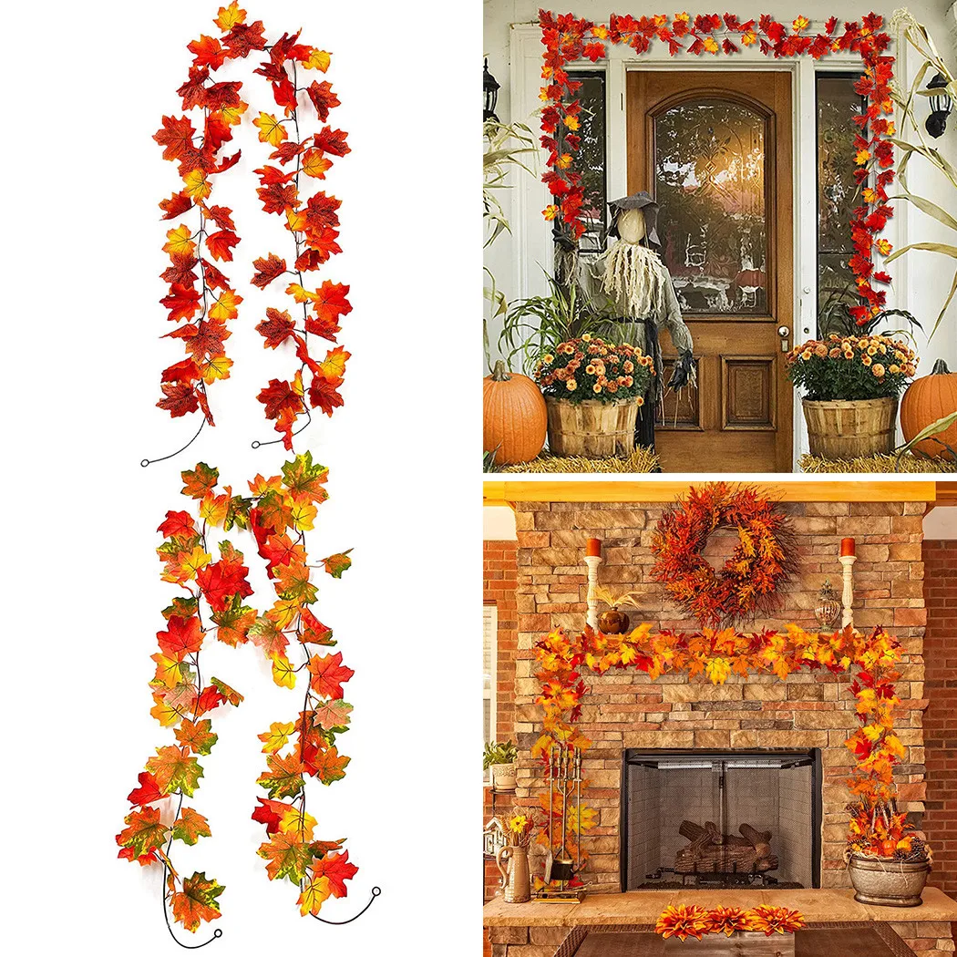 1pc Halloween Artificial Fall Maple Leaves 5.5ft Garland Hanging Plant For Party Decors Halloween Decoration
1pc Halloween Artificial Fall Maple Leaves 5.5ft Garland Hanging Plant For Party Decors Halloween Decoration
