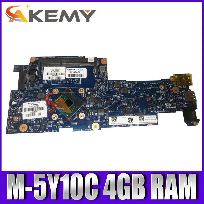 

Akemy 809560-501 809560-001 материнская плата для ноутбука HP Pavilion X360 11 11-K 11T-K Серия ноутбуков ПК с сенсорным экраном M-5Y10C 4 Гб Оперативная память