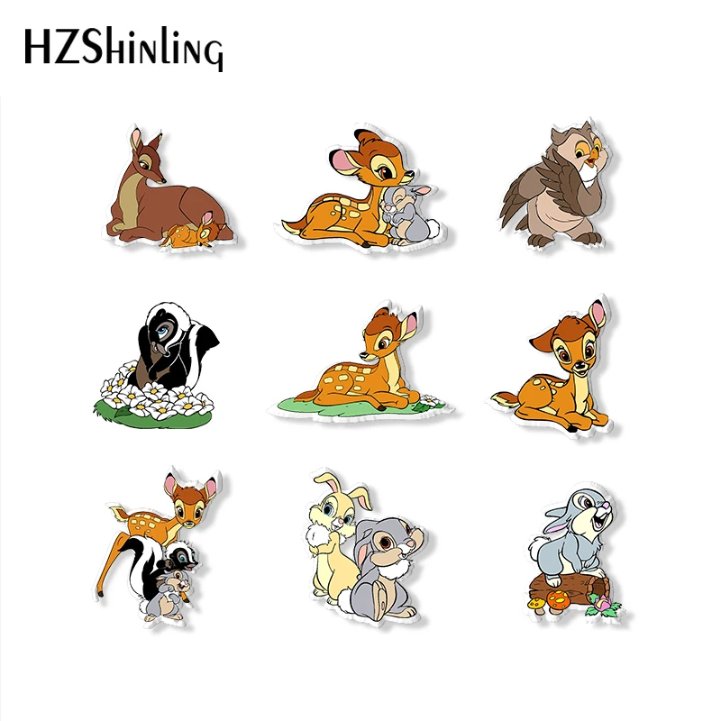 2021 New Fashion Deer Bambi and Friends Owl Bunny Acrylic Brooch Pin Handcraft Epoxy Resin Clothing Badge Pins
2021 New Fashion Deer Bambi and Friends Owl Bunny Acrylic Brooch Pin Handcraft Epoxy Resin Clothing Badge Pins