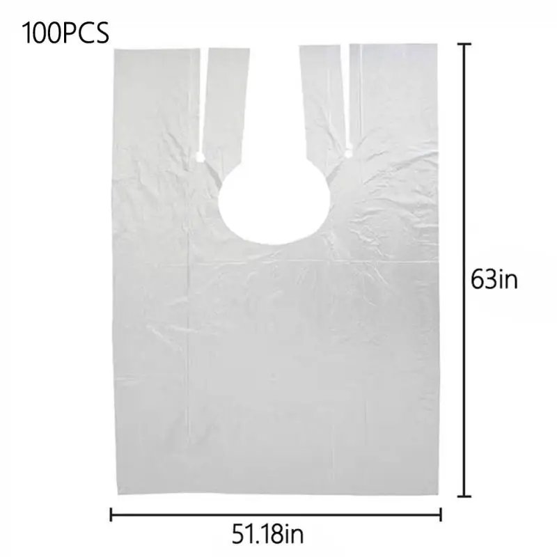50/100 Pcs 130*160cm Disposable Hairdressing Capes PE Waterproof Apron Cutting Perm Dye Hair Cape Barber Hairdressing Cloth
50/100 Pcs 130*160cm Disposable Hairdressing Capes PE Waterproof Apron Cutting Perm Dye Hair Cape Barber Hairdressing Cloth