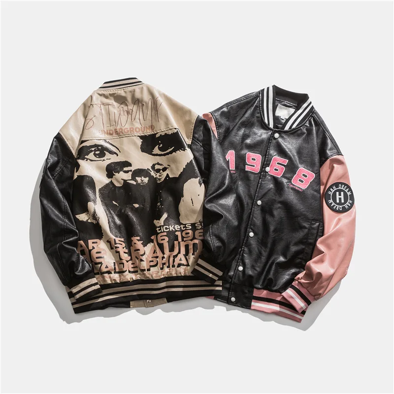 PU Leather Patchwork Baseball Jacket Coat Men Bomber Jacket 2021 Autumn Hip Hop Streetwear Harajuku Loose Vintage Jacket Unisex
PU Leather Patchwork Baseball Jacket Coat Men Bomber Jacket 2021 Autumn Hip Hop Streetwear Harajuku Loose Vintage Jacket Unisex
