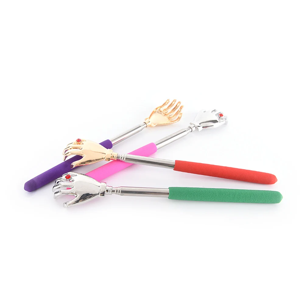 Adjustable 23-58cm Handy Stainless Pen Clip Back Scratcher Telescopic Pocket Scratching Massage Kit Bear Claw Back Scratcher 
Adjustable 23-58cm Handy Stainless Pen Clip Back Scratcher Telescopic Pocket Scratching Massage Kit Bear Claw Back Scratcher
