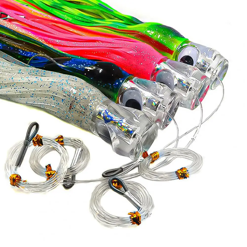 4 Pcs Octopus Skirt Baits Realistic Bright Color Head Portable Deep Concave Head Trolling Lures for Fishing Enthusiast
4 Pcs Octopus Skirt Baits Realistic Bright Color Head Portable Deep Concave Head Trolling Lures for Fishing Enthusiast