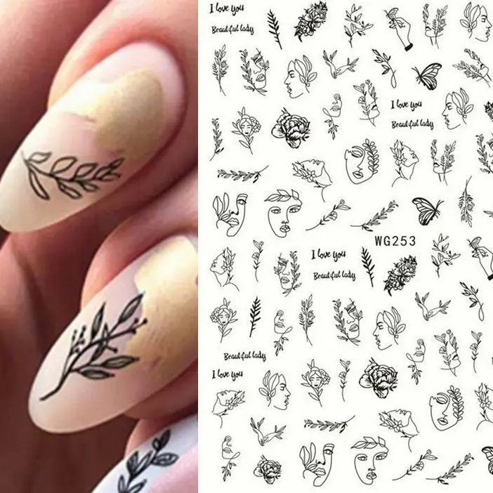 1PC Nail Art Stickers Line Face Leaves Graffiti Design Nail Decals Summer Water Transfer Sliders DIY Nail Art Decorations
1PC Nail Art Stickers Line Face Leaves Graffiti Design Nail Decals Summer Water Transfer Sliders DIY Nail Art Decorations