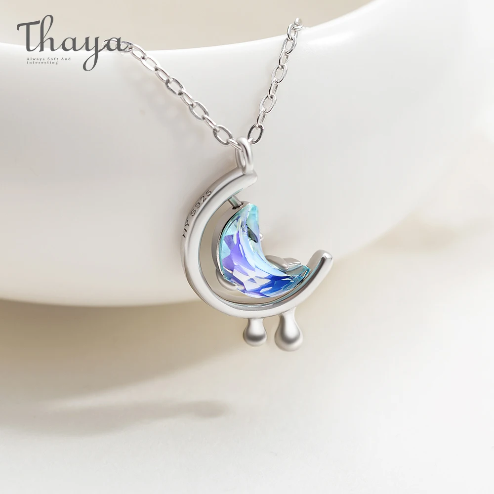 Thaya s925 Silver Water In The Moon Necklace Blue Moon Bohemia Women Choker Necklace for Women Jewelry Gift
Thaya s925 Silver Water In The Moon Necklace Blue Moon Bohemia Women Choker Necklace for Women Jewelry Gift