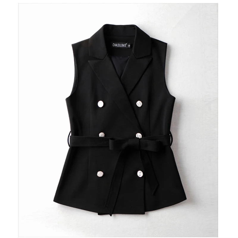 2018 Women Short Vest Spring Autumn Office Lady Waistcoat Blazer Sleeveless Lady Vest Coat With Belt Black Casual Single Breast
2018 Women Short Vest Spring Autumn Office Lady Waistcoat Blazer Sleeveless Lady Vest Coat With Belt Black Casual Single Breast