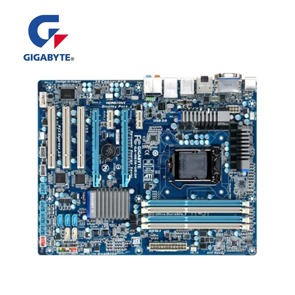 Оригинал для Gigabyte GA H67A UD3H настольная материнская плата H67 LGA 1155 DDR3 100% Полная