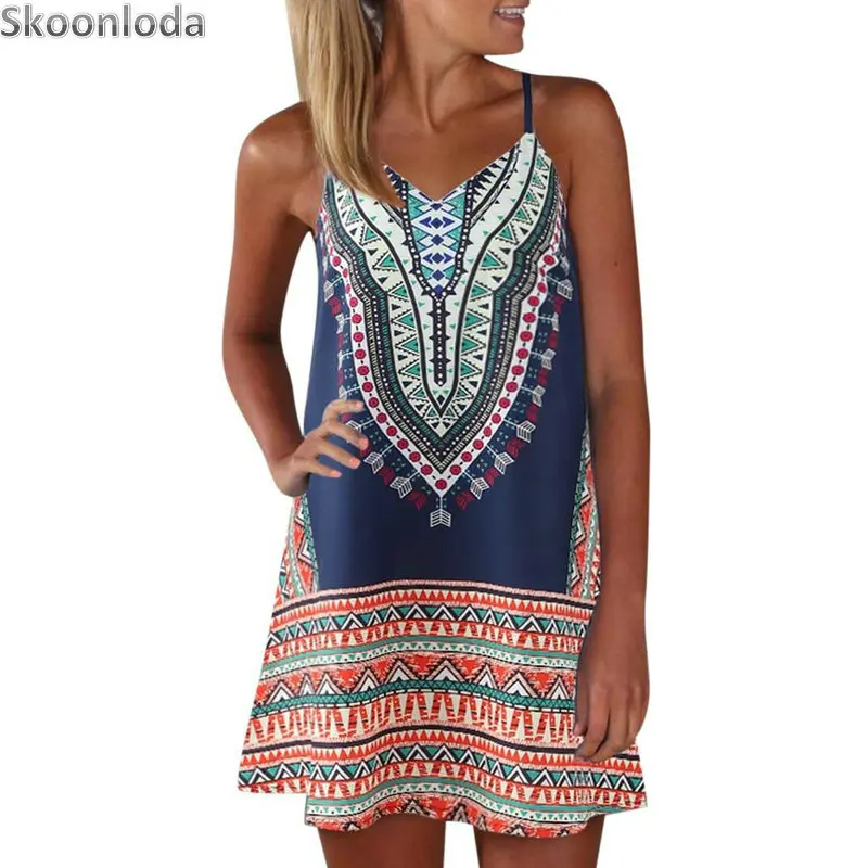 Women sling Boho Print Dress Sleeveless Mini Beachwear Sundress Plus Size Mini Dress show lovely young slim style
Women sling Boho Print Dress Sleeveless Mini Beachwear Sundress Plus Size Mini Dress show lovely young slim style