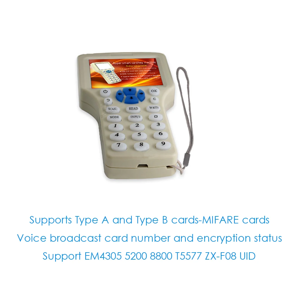 RFID Reader Replicator Writer Duplicator Multifunctional ID IC Cards 13.56Mhz LCD Duplicator 125Khz Replicator Card Screen For
RFID Reader Replicator Writer Duplicator Multifunctional ID IC Cards 13.56Mhz LCD Duplicator 125Khz Replicator Card Screen For