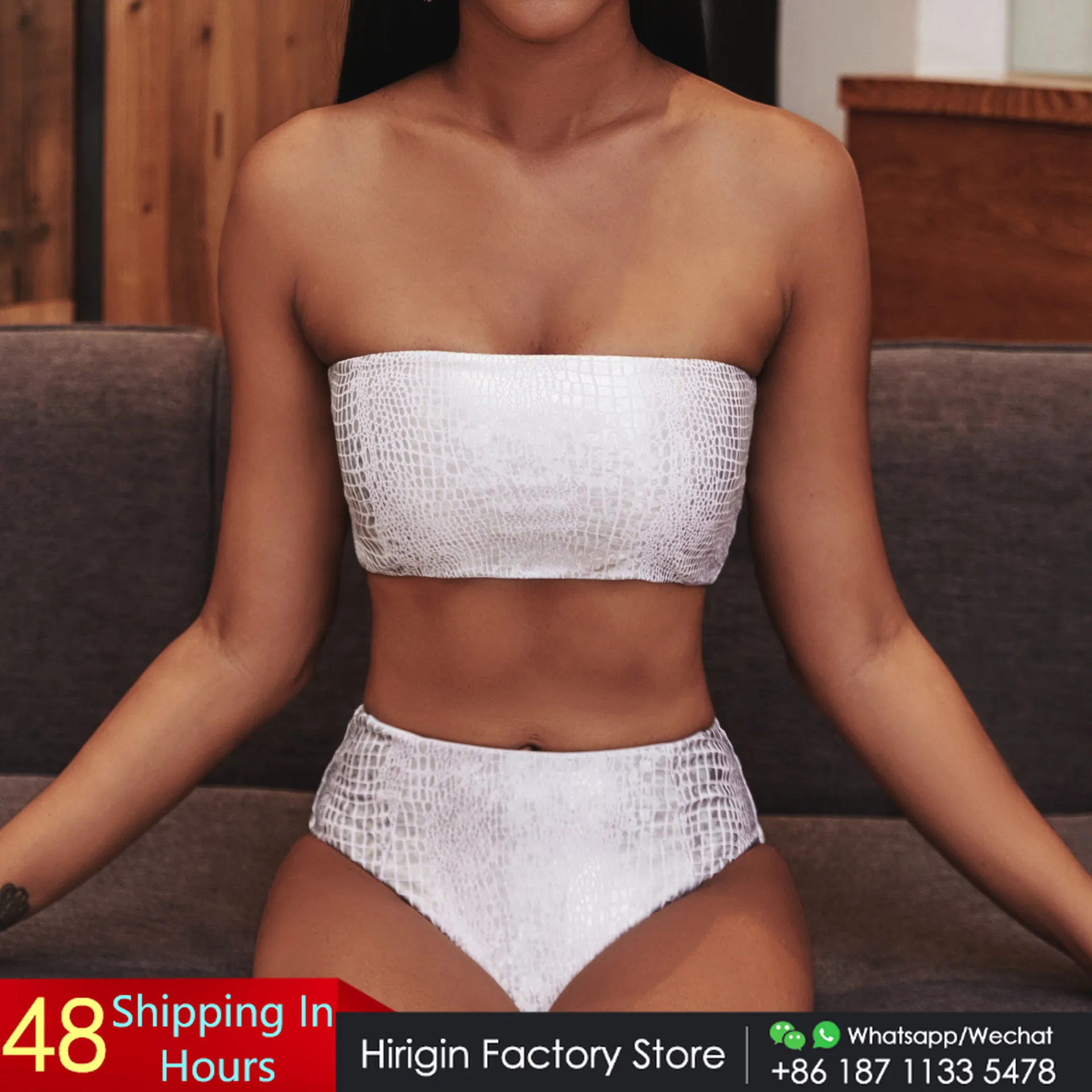 Hirigin Strapless High Waist Women Bikini Set 2020 New Sequins Serpentine sexy Swimwear Women Bathing Suit Padded Swimsuit Beach
Hirigin Strapless High Waist Women Bikini Set 2020 New Sequins Serpentine sexy Swimwear Women Bathing Suit Padded Swimsuit Beach