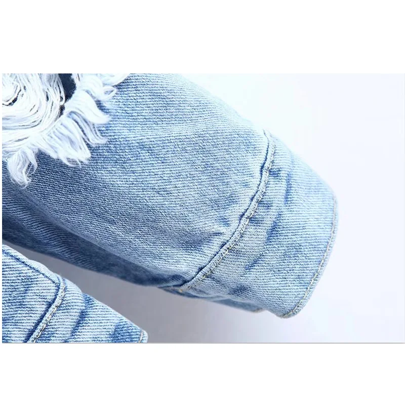 Vintage Women Break Hole Coat Denim Jacket Korea Frayed Patch Jeans Jacket Lady Ripped Denim Coat Female Streetwear Clothes
Vintage Women Break Hole Coat Denim Jacket Korea Frayed Patch Jeans Jacket Lady Ripped Denim Coat Female Streetwear Clothes