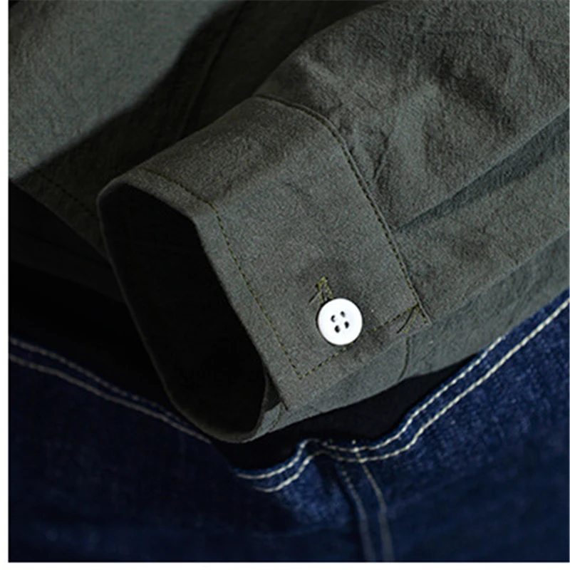 RUELK Spring And Autumn Cotton And Linen Long-Sleeved Shirt Men's European and American Casual Solid Color Thin Coat Jacket 
RUELK Spring And Autumn Cotton And Linen Long-Sleeved Shirt Men's European and American Casual Solid Color Thin Coat Jacket