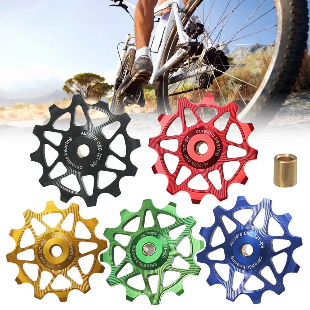 MTB Road Bike Bicycle 12T Aluminum Ceramic Bearing Jockey Wheel Rear Derailleur Pulley Cycling Accessories
MTB Road Bike Bicycle 12T Aluminum Ceramic Bearing Jockey Wheel Rear Derailleur Pulley Cycling Accessories