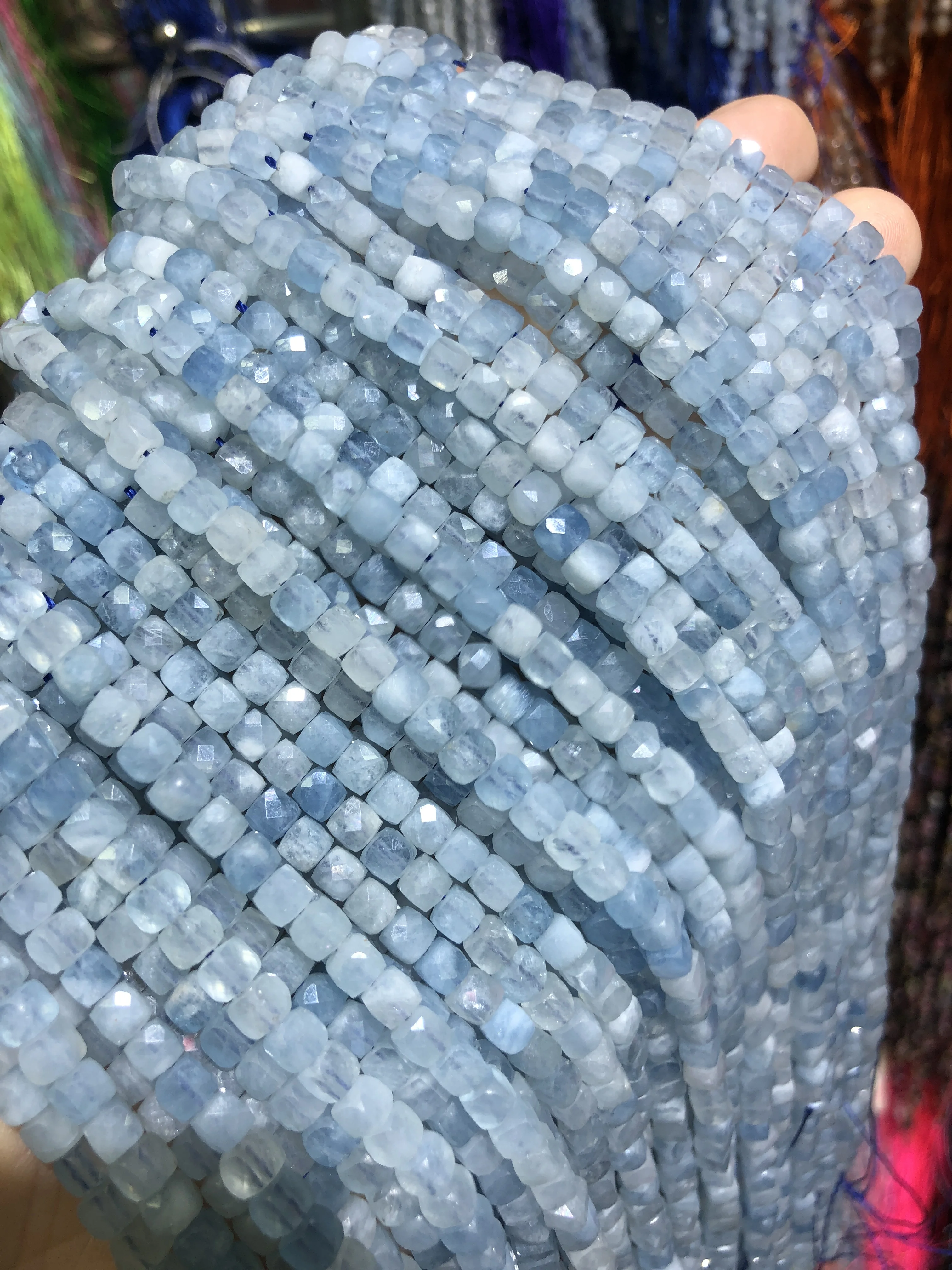 Natural Stone Square Shape Faceted beads Aquamarines Loose beads Fit jewelry making DIY Necklace Bracelet Accessories 4x4mm
Natural Stone Square Shape Faceted beads Aquamarines Loose beads Fit jewelry making DIY Necklace Bracelet Accessories 4x4mm